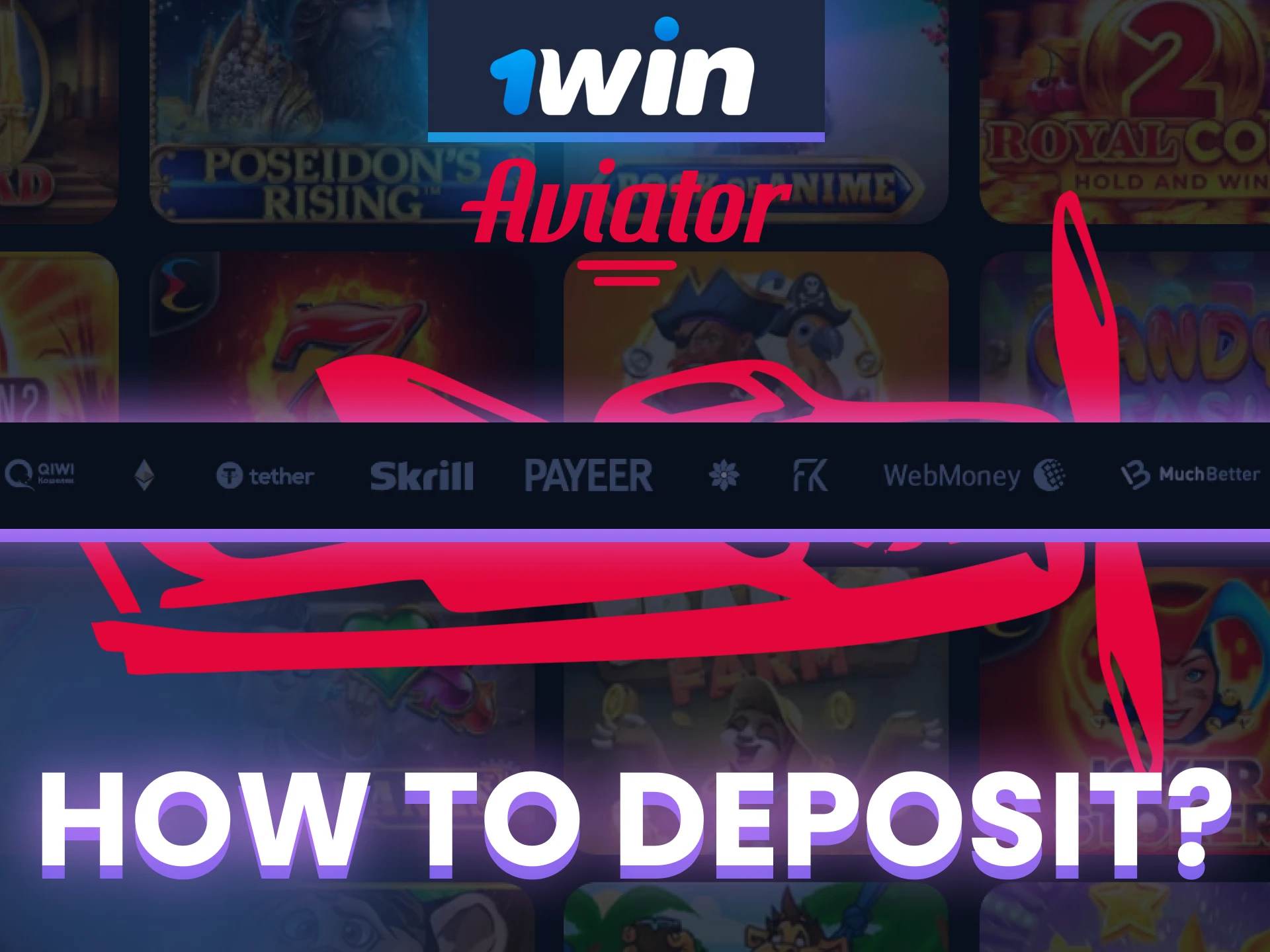 To play at Aviator 1win you need to have money in your account, to do this make a deposit.