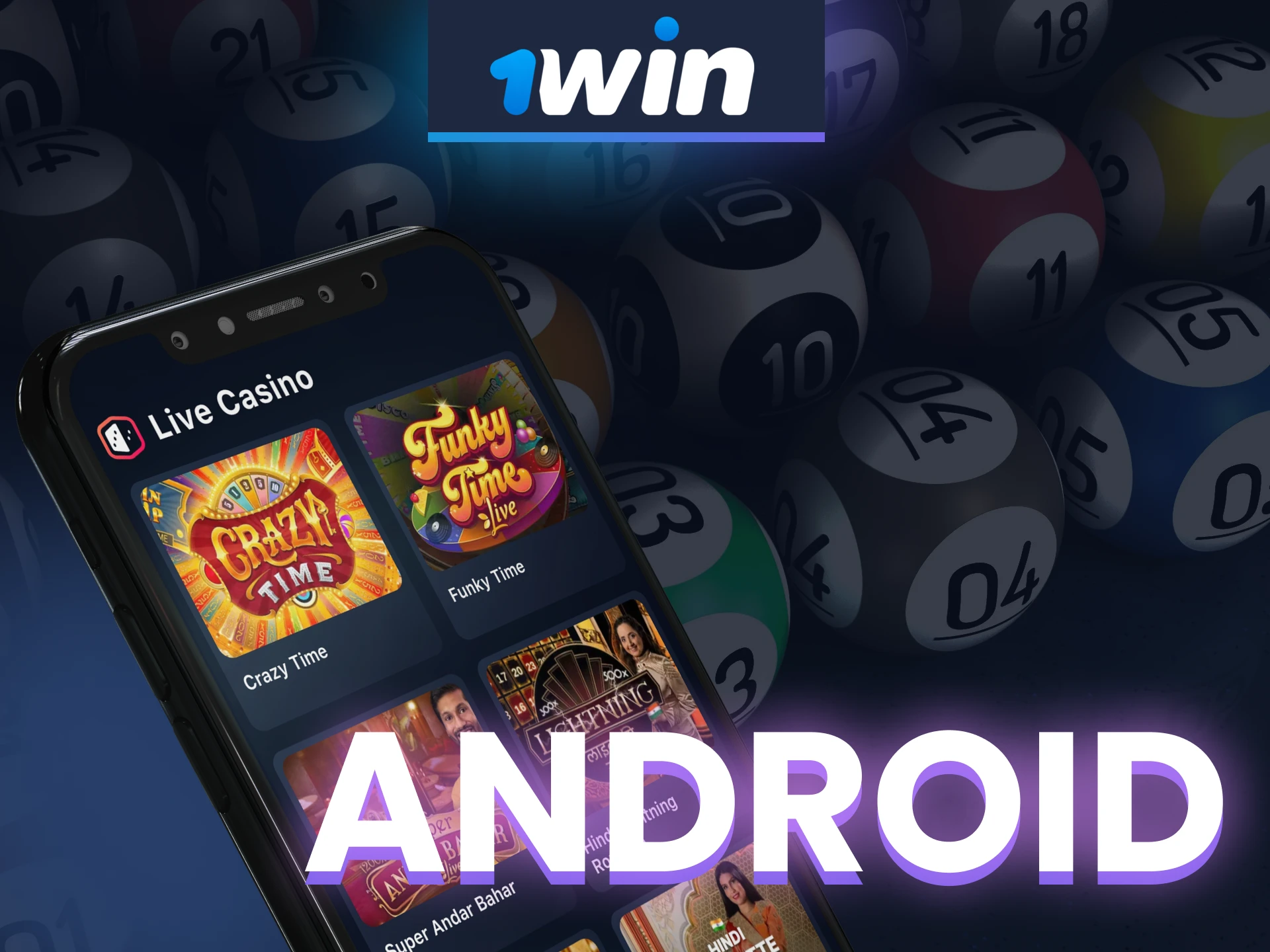 Download the 1win live casino app for Android.