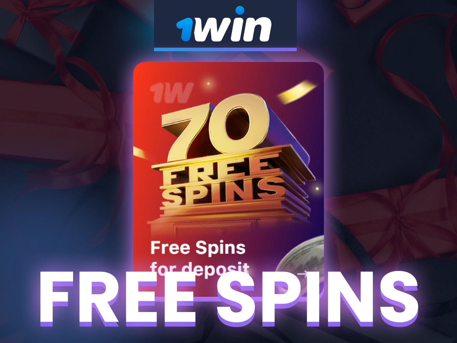 Get free spins to play live casino at 1win.