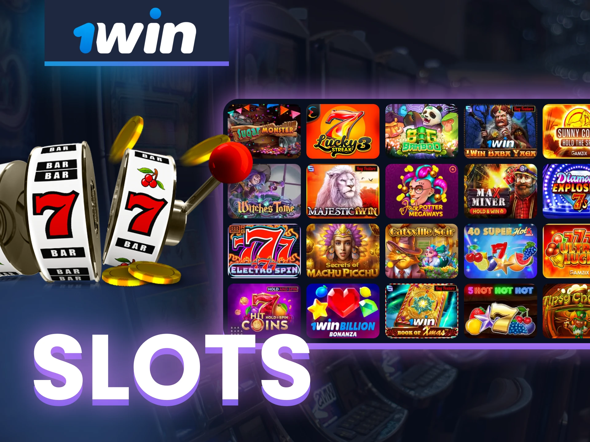 For live casino games at 1win, go to the Slots section.