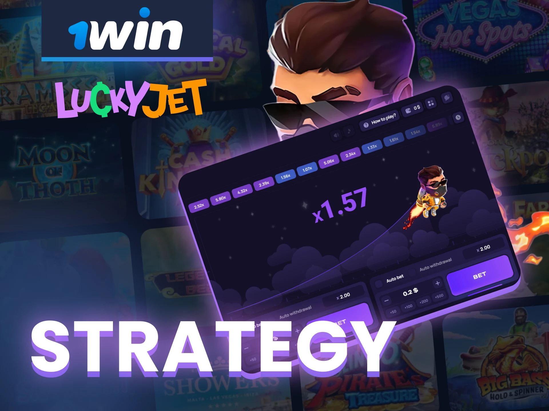 Learn winning strategies at Lucky Jet 1win from experienced players to earn more on your bets.