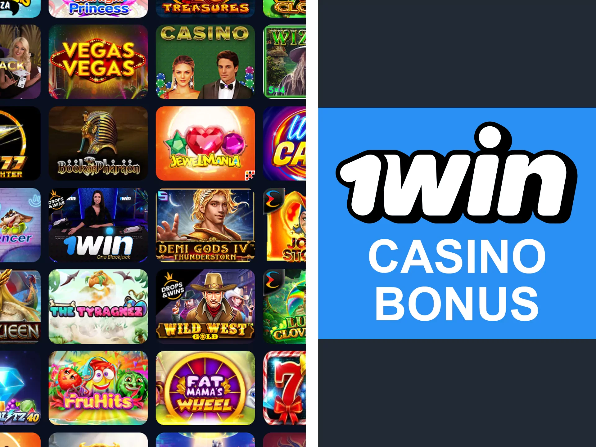 Play casino games with 1win app and get a 70 free spins bonus.