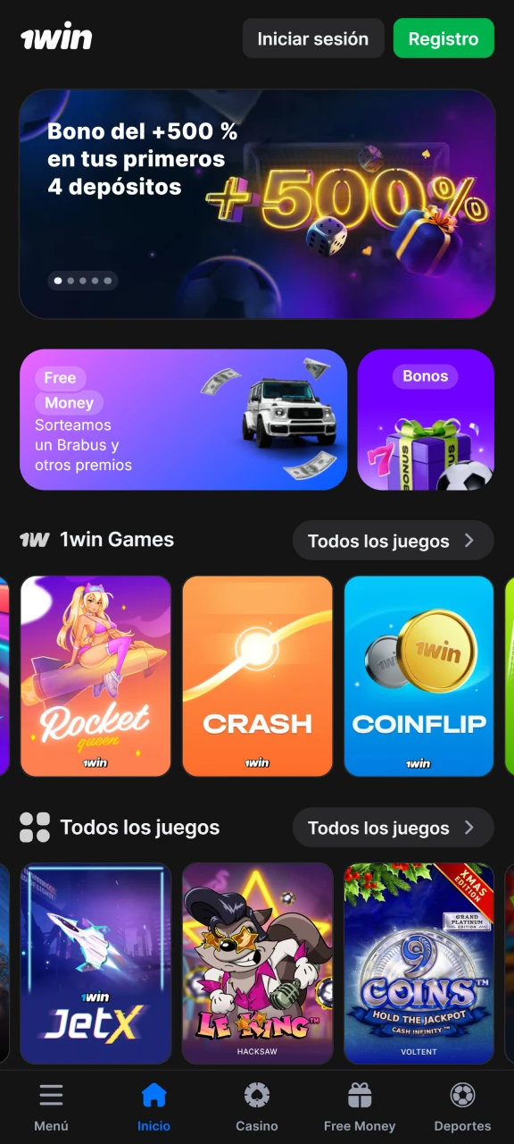 Instala la aplicación 1Win para Android y disfruta de todas sus funciones.