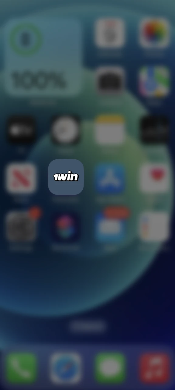 Haga clic en el icono de 1Win para abrir la aplicación.