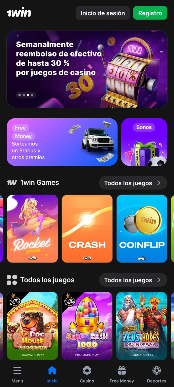Juega y apuesta a través de la aplicación 1Win.