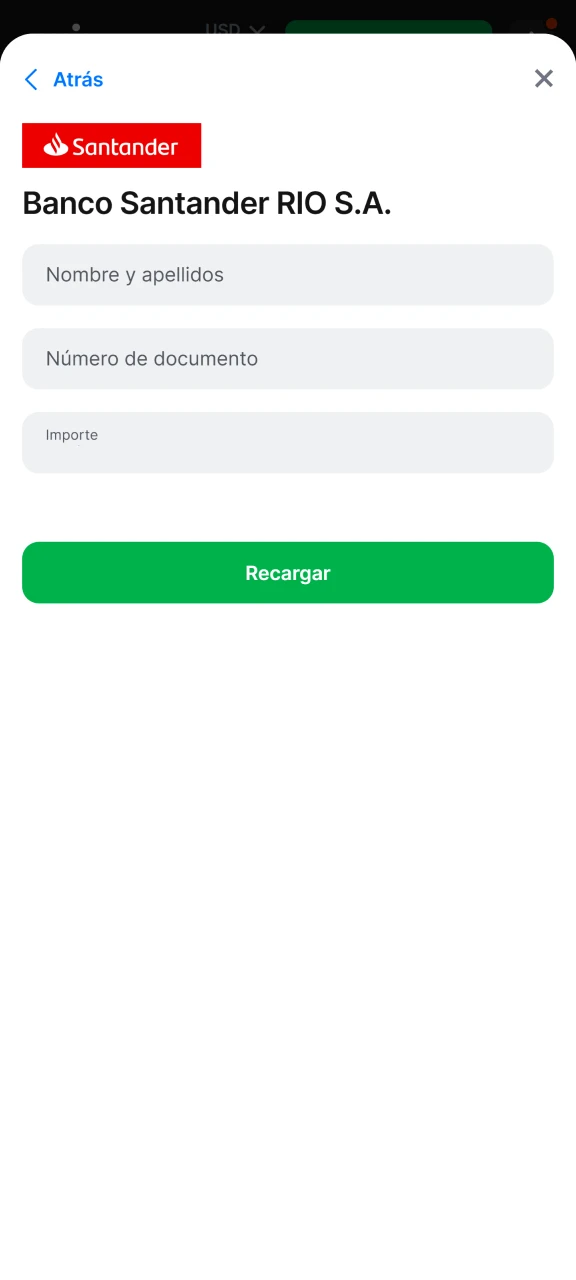 Ingrese toda la información necesaria y complete la transacción de depósito de 1Win.
