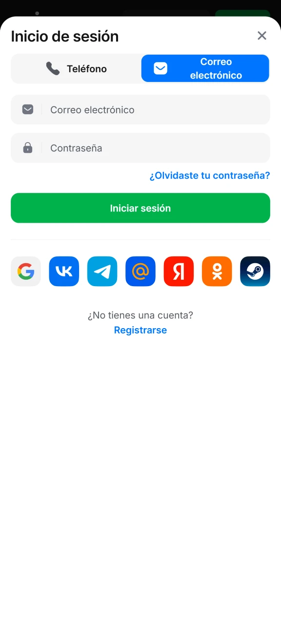Ingrese sus credenciales para iniciar sesión en su cuenta 1Win.