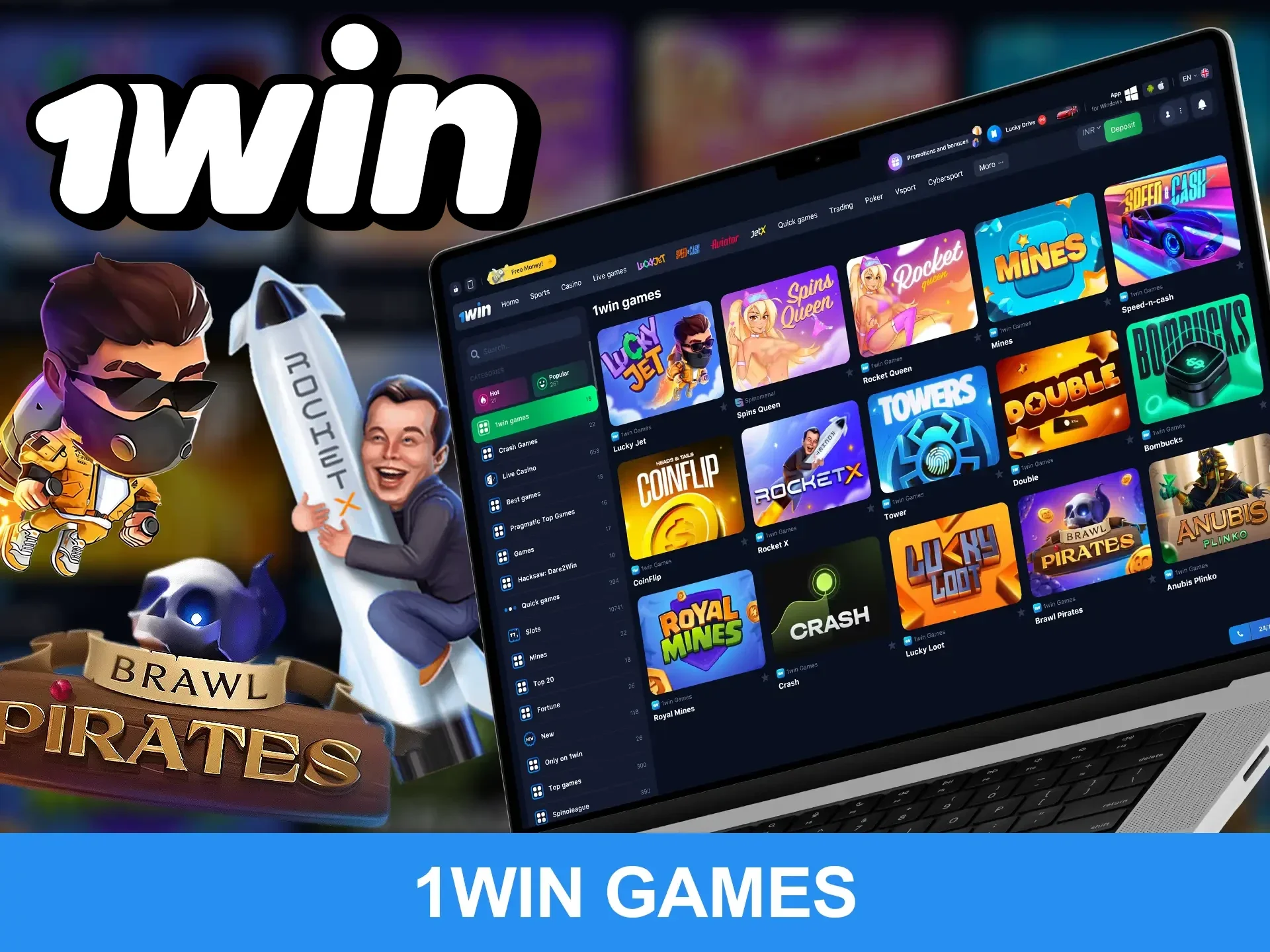 1win offers its own games that you can enjoy.